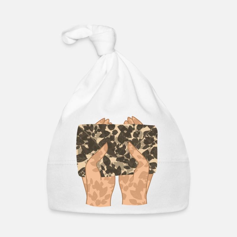 Brief Post Briefumschlag in Händen Geschenkidee Baby Bio-Mütze