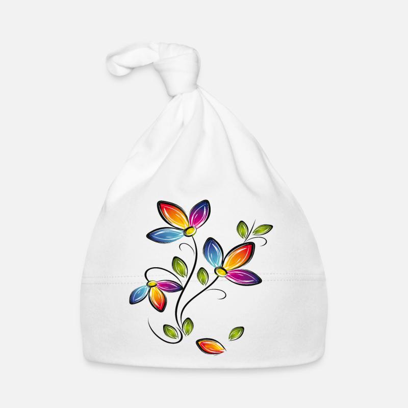 Blumenranke, Flowers Baby Bio-Mütze
