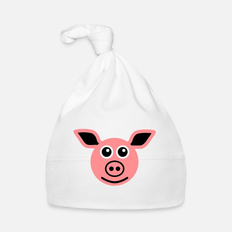 ★ couleurs de conception modifiables ★ visage cochon Bonnet bio Bébé