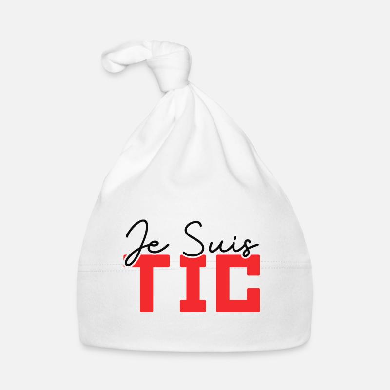 Je Suis TIC | TIC TAC Duo Drôle Cadeau Bonnet bio Bébé