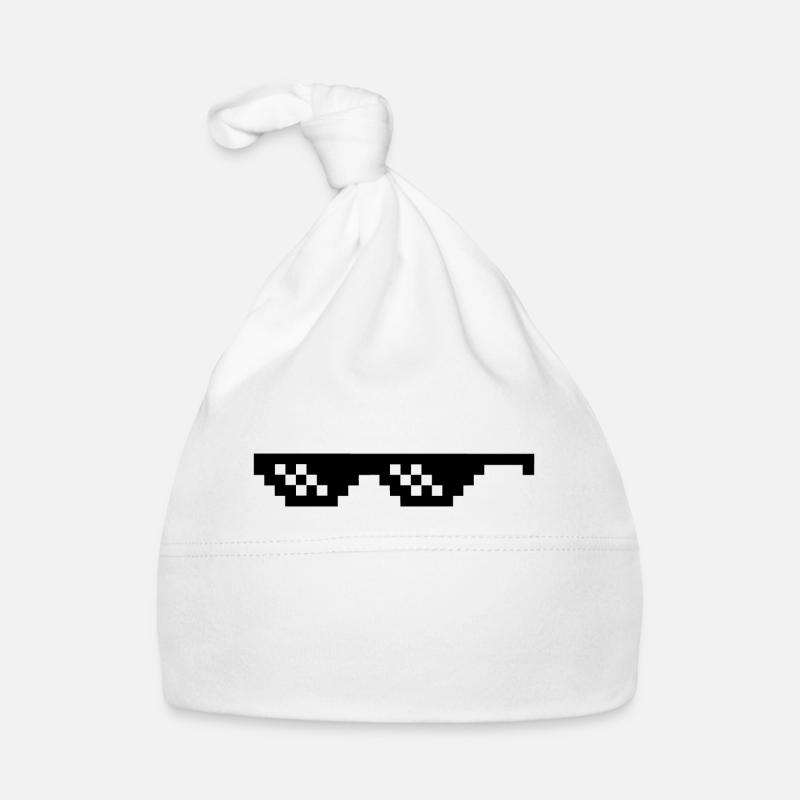 thug brille gangster cool geschenk pixelbrille Baby Bio-Mütze