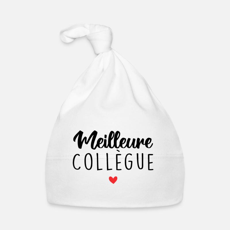 Meilleure Collègue - Bonnet bio Bébé - blanc