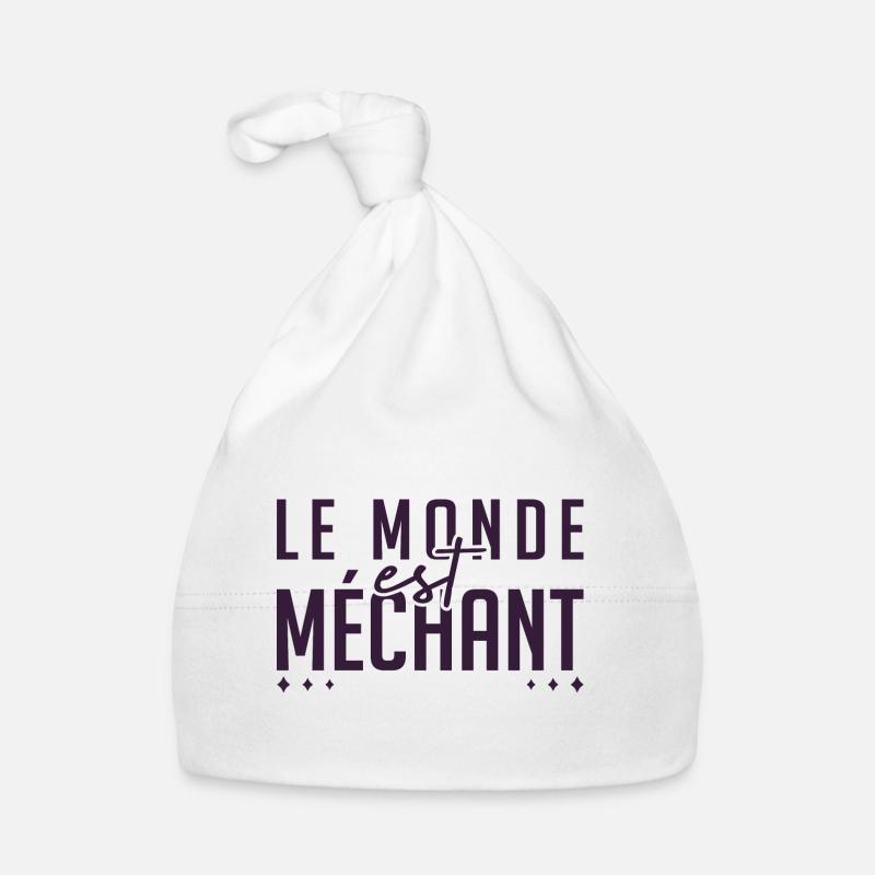 Le monde est méchant Bonnet bio Bébé