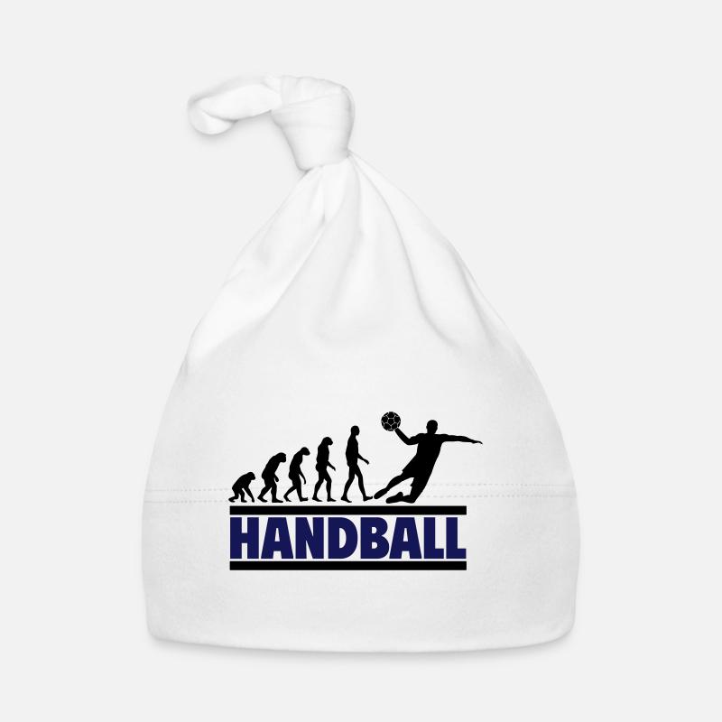Évolution vers un joueur de handball,handball - Bonnet bio Bébé - blanc