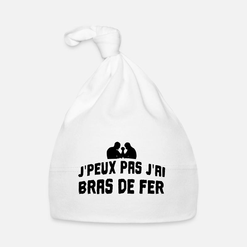 J'peux pas j'ai bras de fer Bonnet bio Bébé