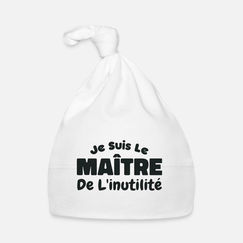 Je Suis Le Maître De L'inutilité Bonnet bio Bébé