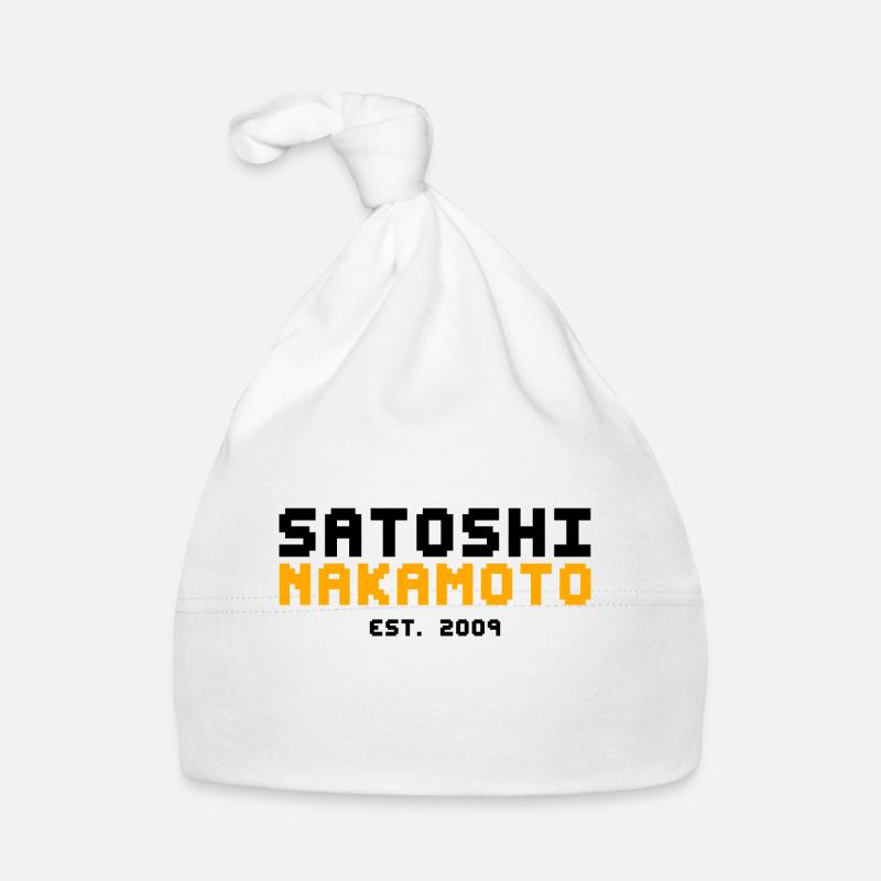 Satoshi Nakamoto 2009 Bitcoin - Bonnet bio Bébé - blanc