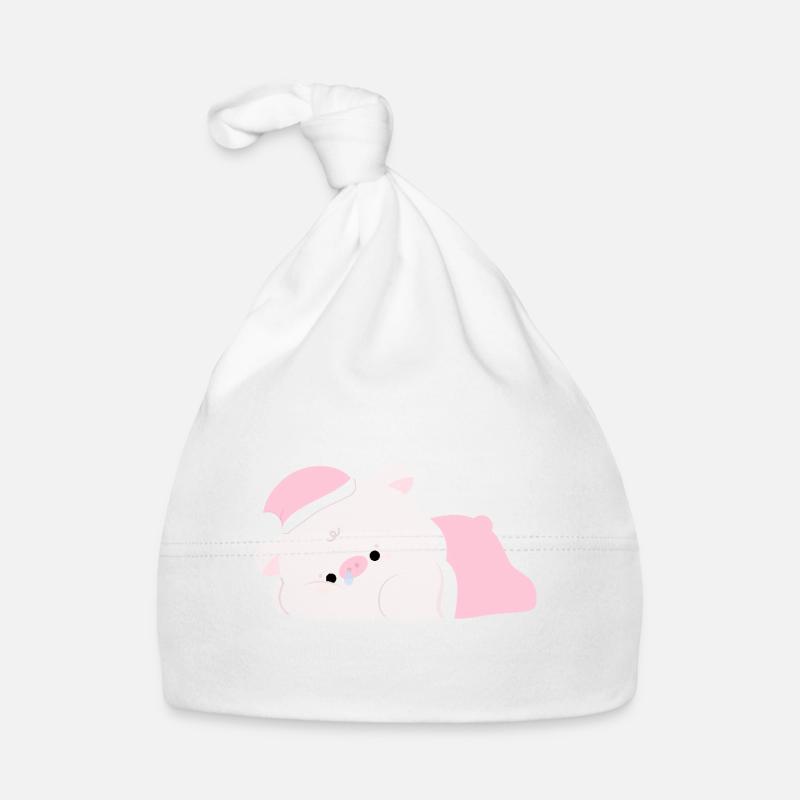 Müdes Schwein Baby Bio-Mütze