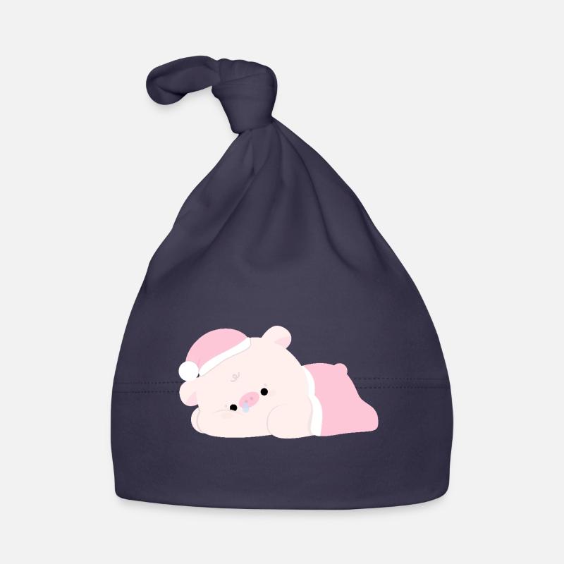 Müdes Schwein Baby Bio-Mütze