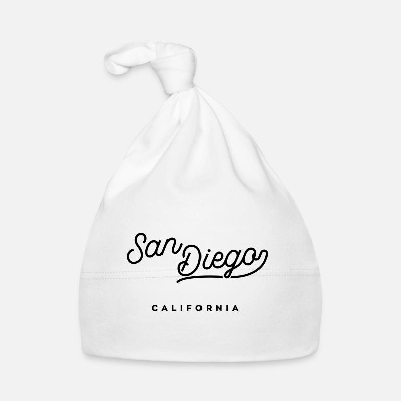 San Diego - California - Bonnet bio Bébé - blanc