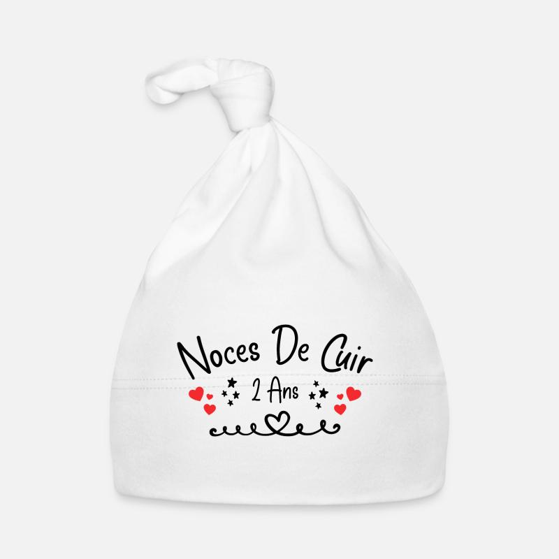 Noces de Cuir - Bonnet bio Bébé - blanc