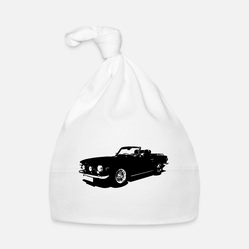 Britischer Roadster Tr6 - Baby Bio-Mütze - Weiß