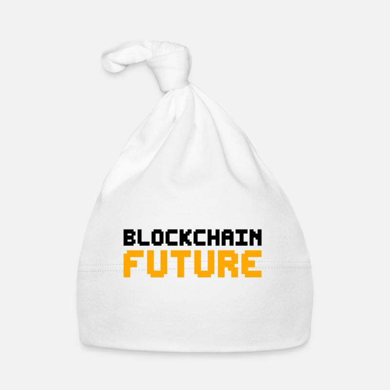 Blockchain Pixel Crypto-monnaie Bitcoin Bonnet bio Bébé