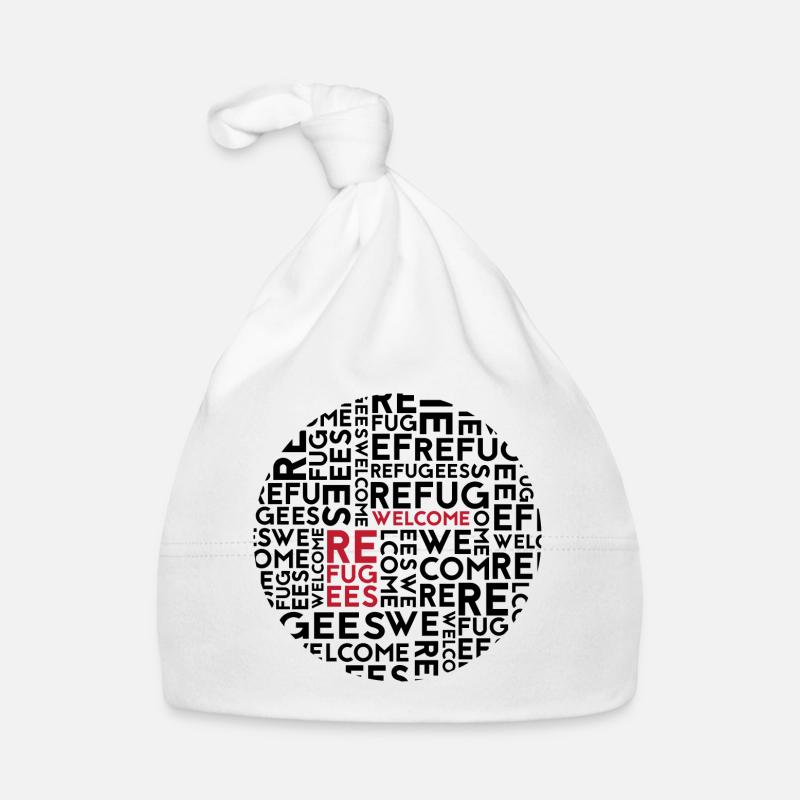 refugees welcome Baby Bio-Mütze