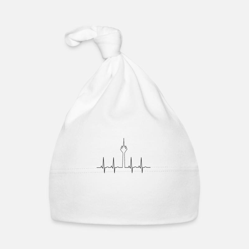 Herzschlag Dusseldorf TV Tower Heimatliebe Organic Baby Cap