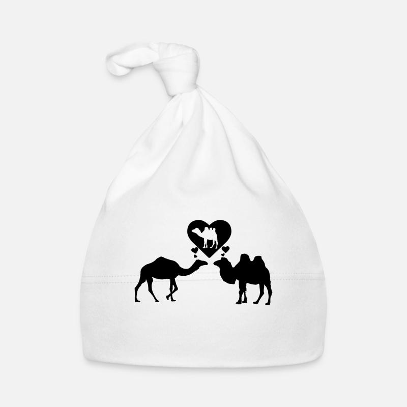 Dromadaire aime le chameau - Bonnet bio Bébé - blanc