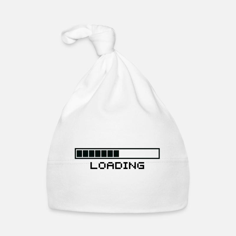 nerd gamer loading bar handy progress bar - Organic Baby Cap - white