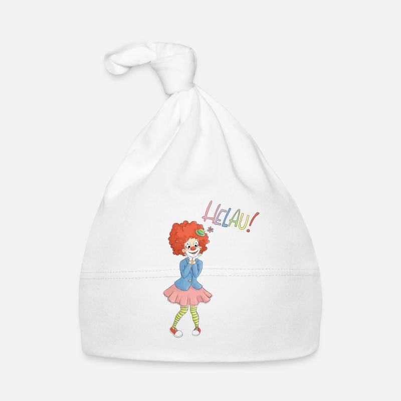 Clownsmädchen Helau Baby Bio-Mütze
