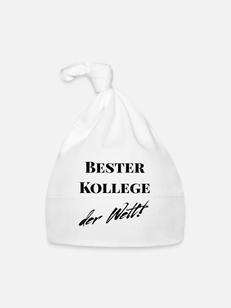 Bester Kollege der Welt! - Baby Bio-Mütze - Weiß - Vorne