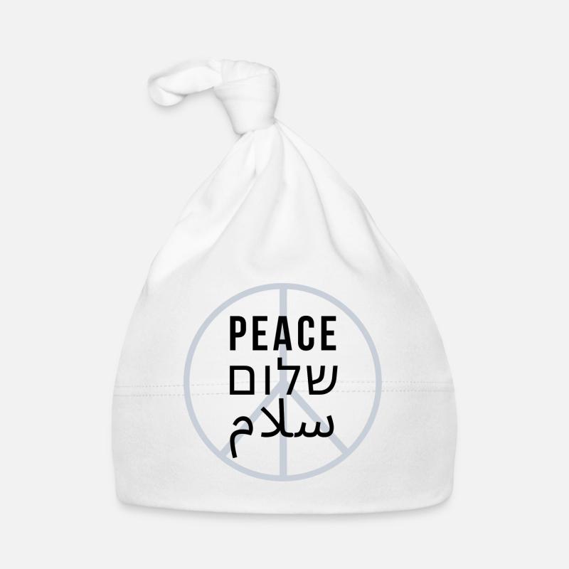 Paix. Shalom. Salam Bonnet bio Bébé