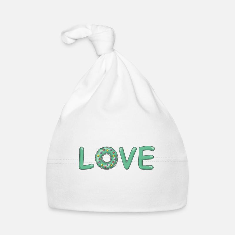 Donut amour avec coeurs Bonnet bio Bébé