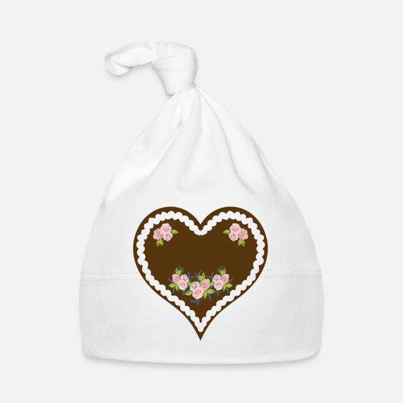 Gingerbread heart blank / CUSTOMIZABLE Organic Baby Cap