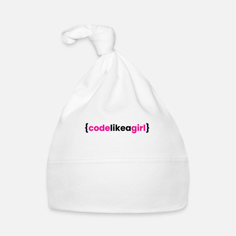 code like a girl - coder programmer girl Organic Baby Cap