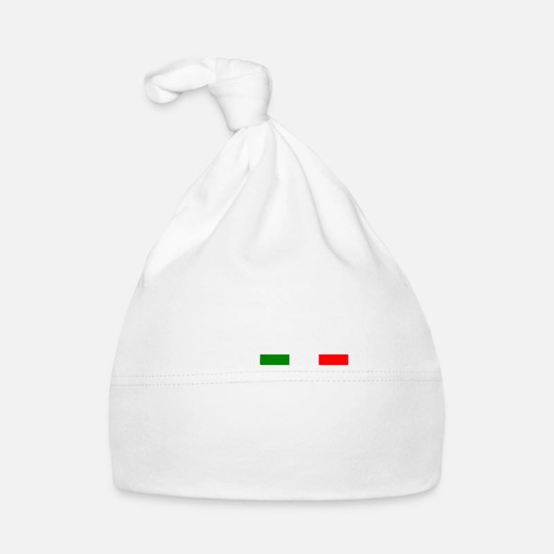 Drapeau italien - Bonnet bio Bébé - blanc