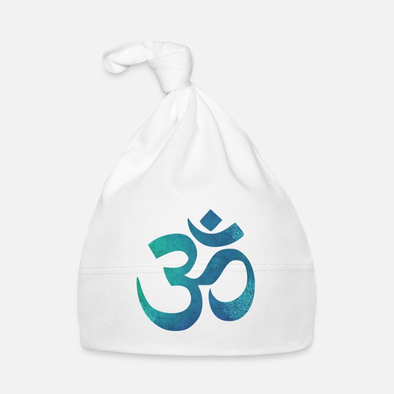 Om mandala blue Bonnet bio Bébé