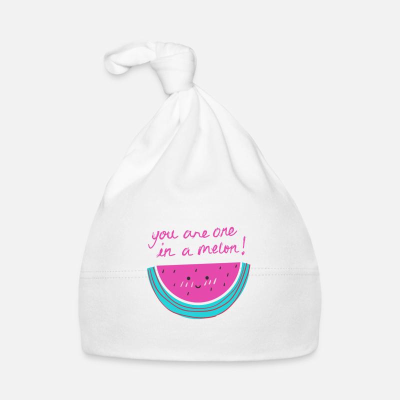 Pastèque avec phrase Bonnet bio Bébé
