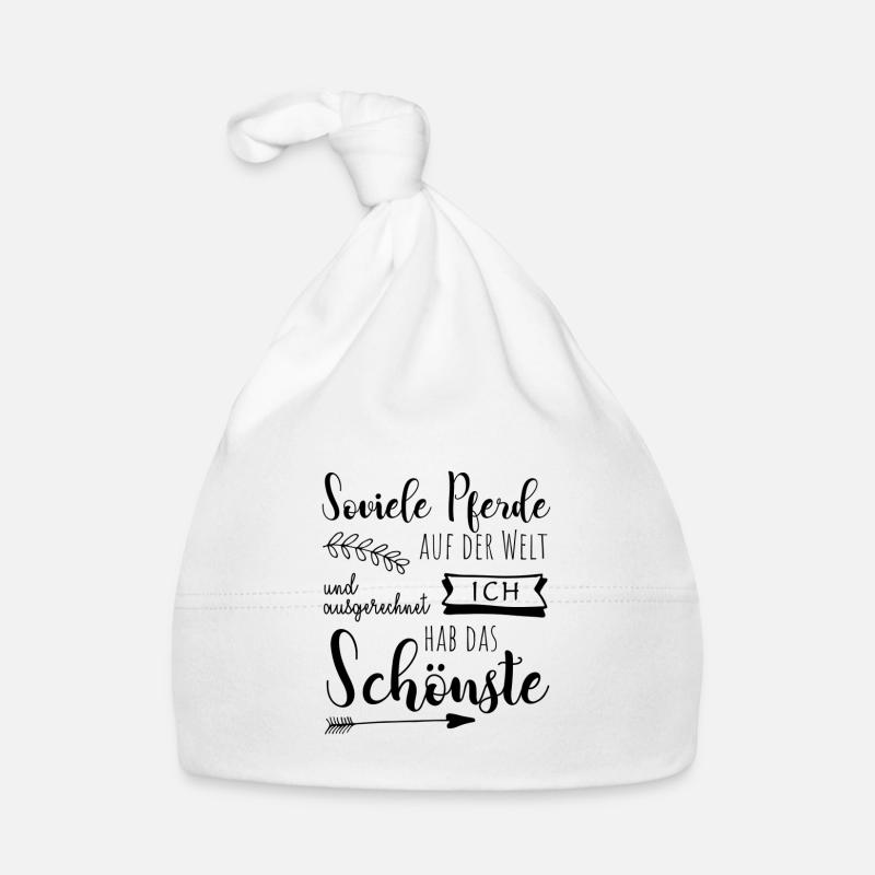 Pferde Spruch Schwarz Baby Bio-Mütze