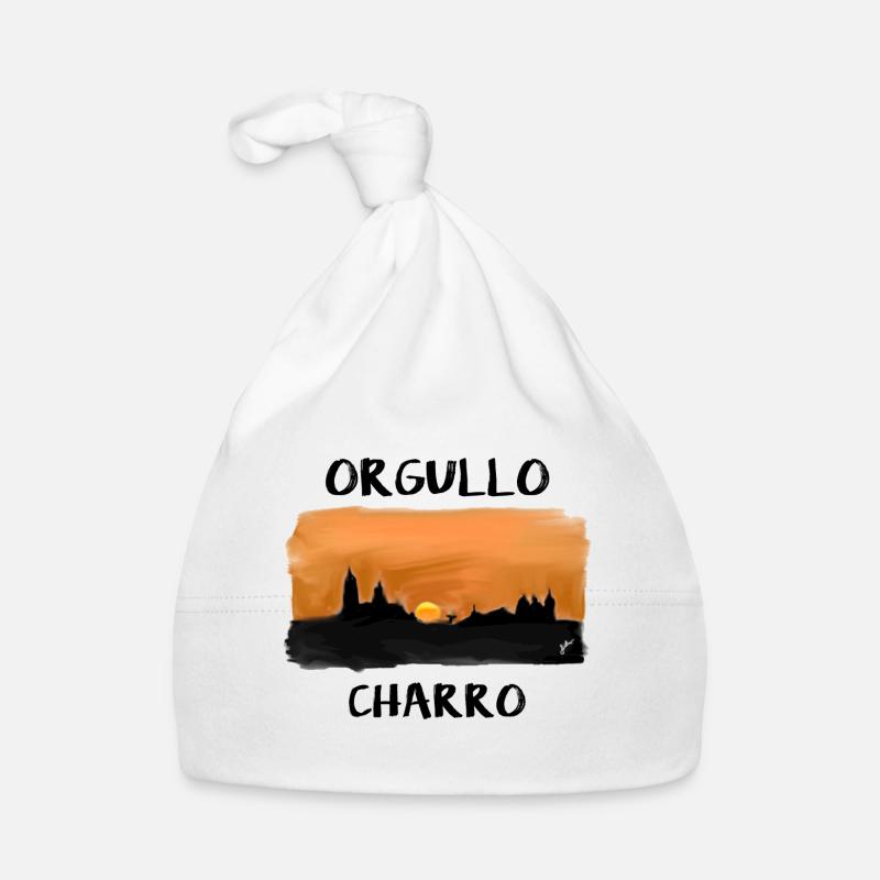 Charro Pride, coucher de soleil sur Salamantino - Bonnet bio Bébé - blanc