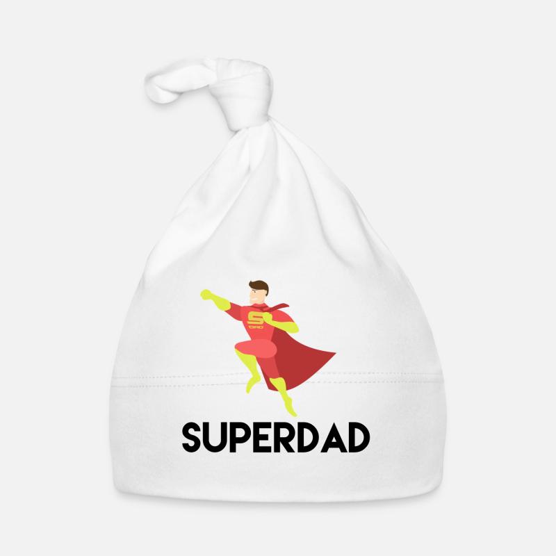SUPERDAD gaveidé til den beste pappaen - Økologisk babys lue - hvit