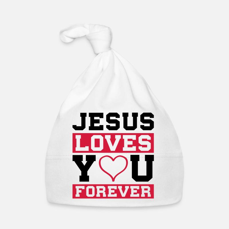 Jesus liebt dich herz Baby Bio-Mütze