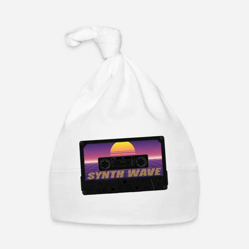 Synth Wave Cassette Organic Baby Cap