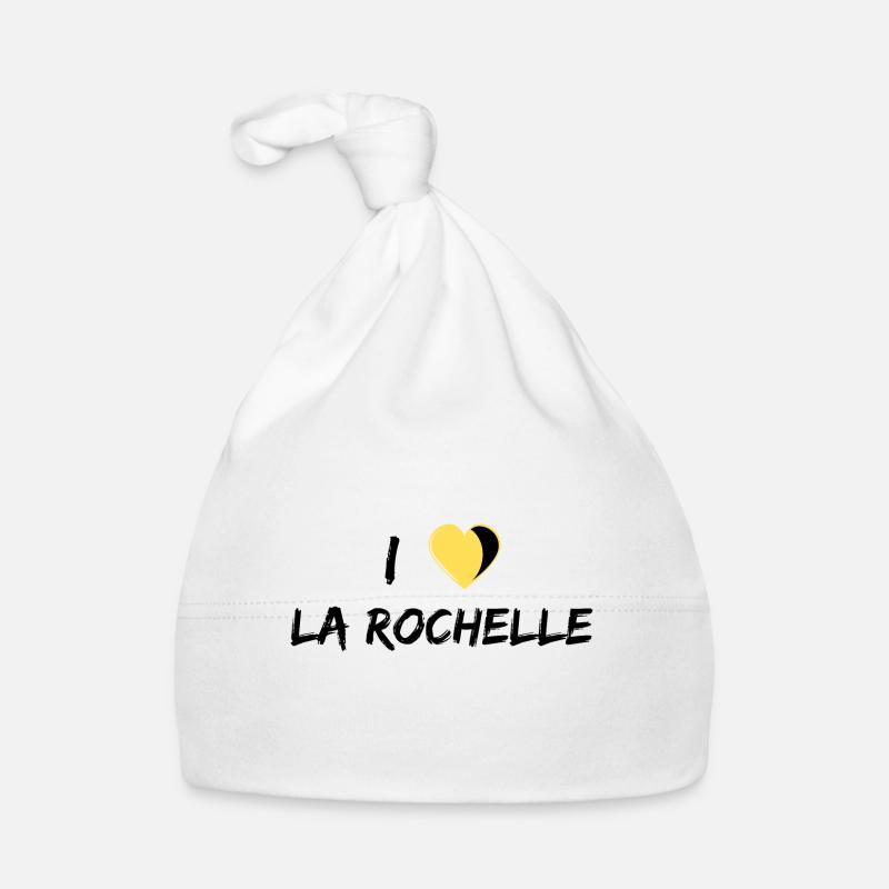 I Love La Rochelle - Bonnet bio Bébé - blanc