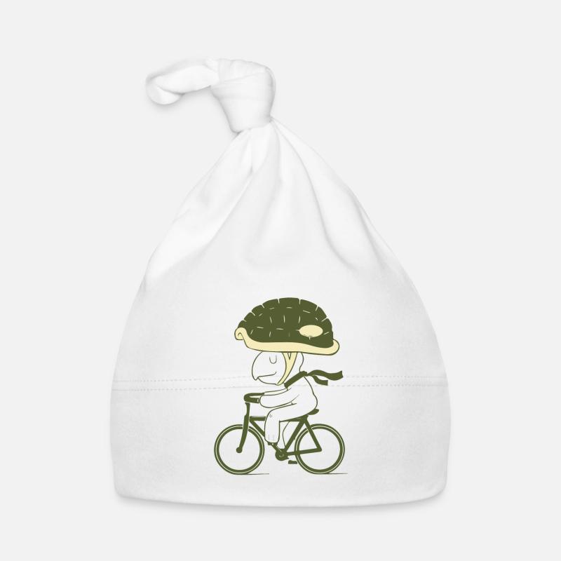 Never ride a bike without a helmet Organic Baby Cap