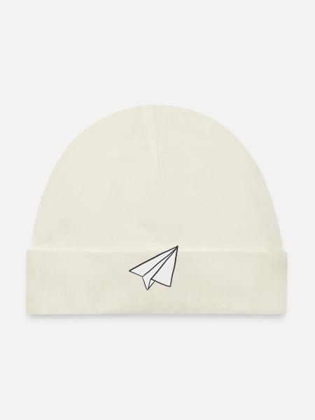 Paper plane - Organic Baby Cap - white - Front