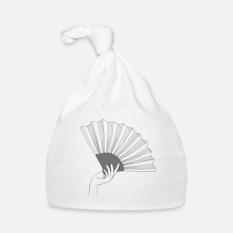 Fächer - Baby Bio-Mütze - Weiß