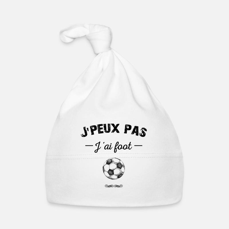 J'PEUX PAS J'AI FOOT WHITE - Bonnet bio Bébé - blanc