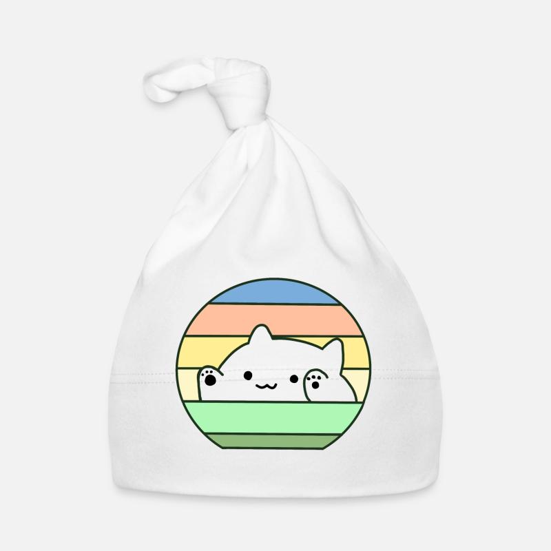 Bongo Cat 3 - Bonnet bio Bébé - blanc
