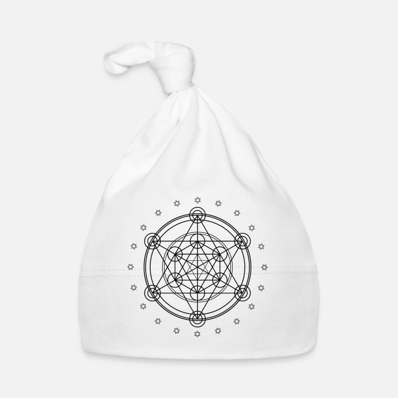 Merkaba schwarz Baby Bio-Mütze