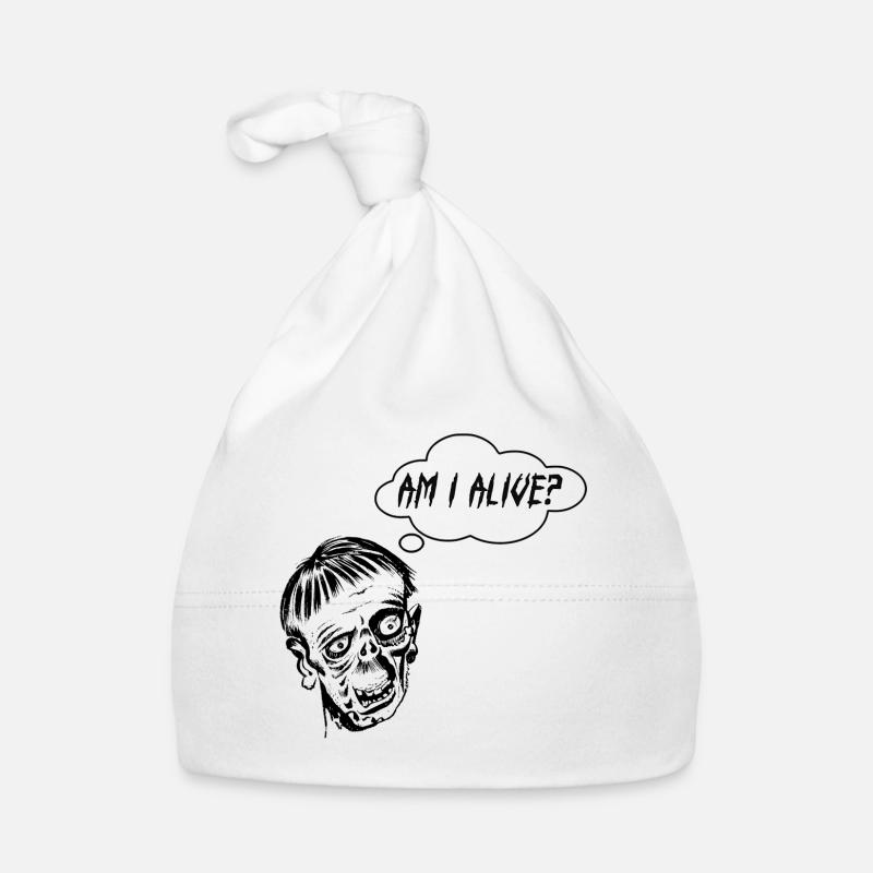 Zombie mit Sprechblase Baby Bio-Mütze