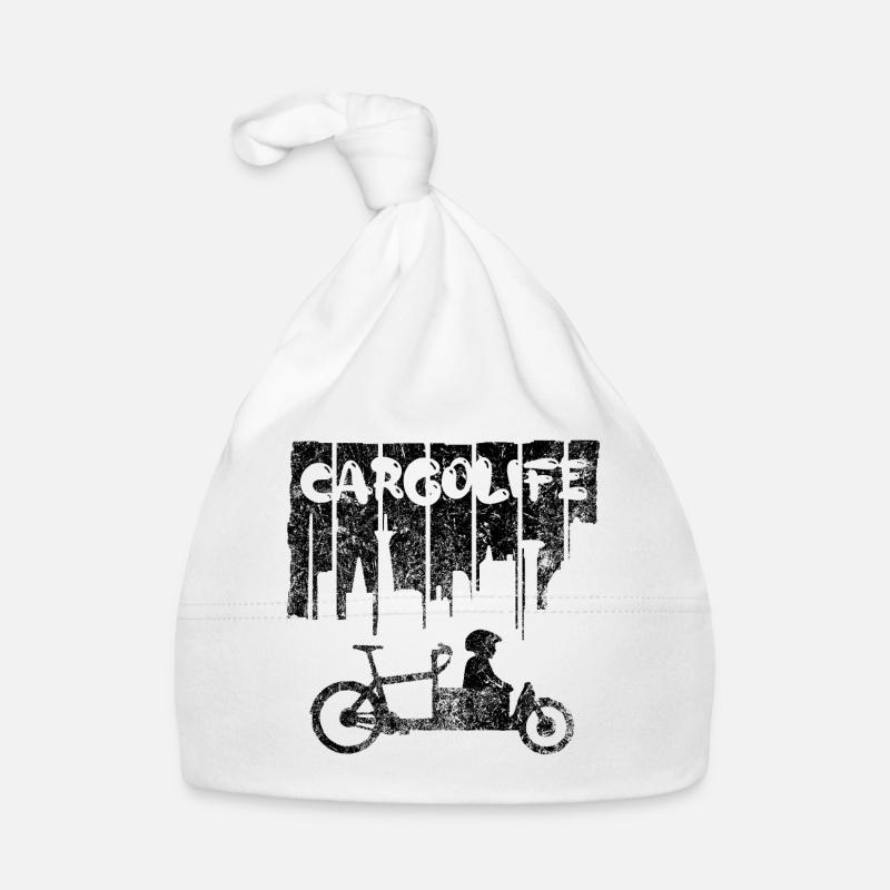 Vélo cargo avec enfant Bonnet bio Bébé