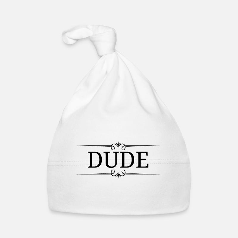 DUDE - Organic Baby Cap - white