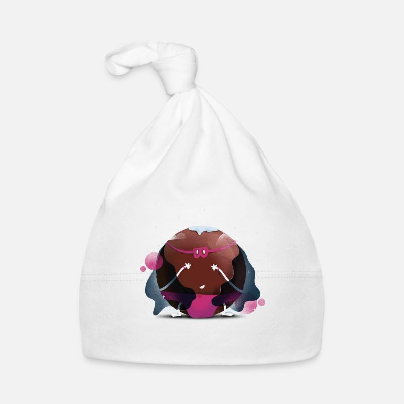 Planète - personnage de super-héros - Bonnet bio Bébé - blanc