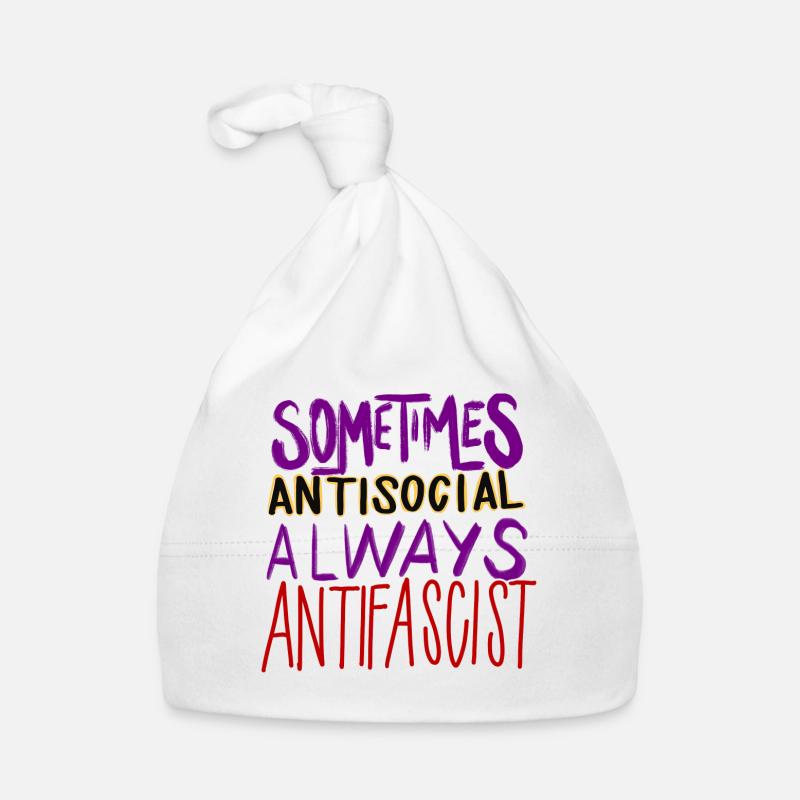 ANTISOCIAL ANTIFASCISTA Cappellino ecologico per neonato