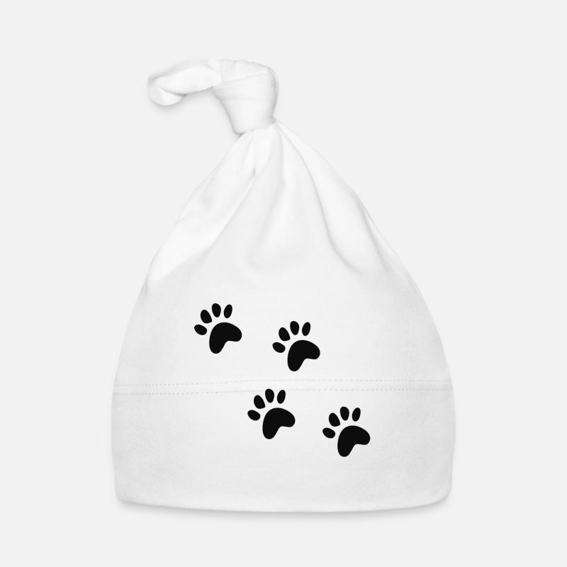 Cute cat / dog tracks Organic Baby Cap