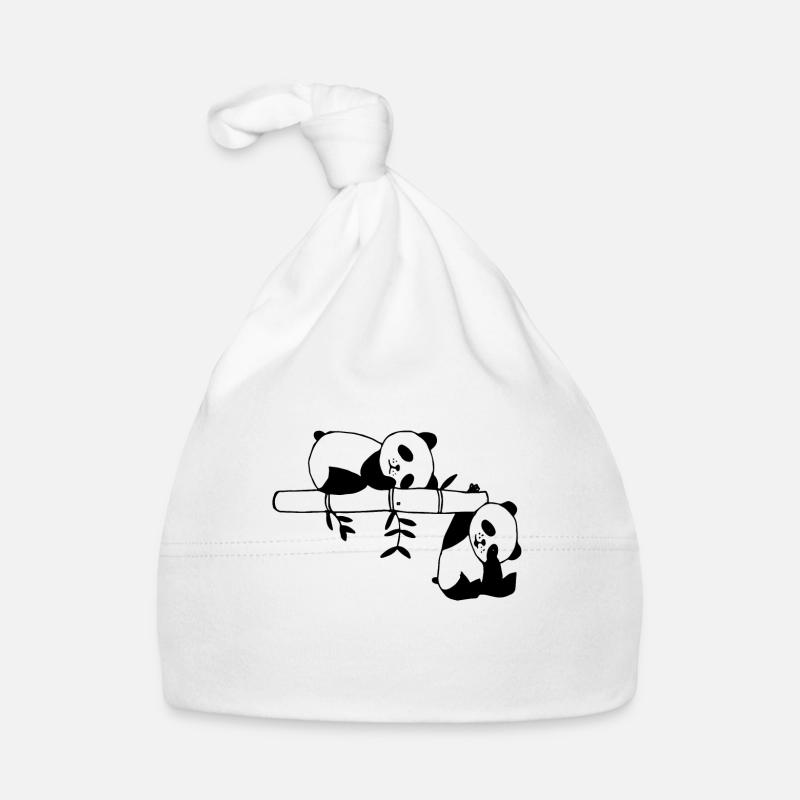 Panda endormi Bonnet bio Bébé