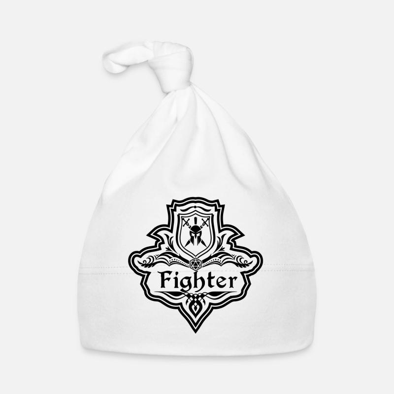 Fighter JDR - emblem Warrior role-playing game RPG DM Organic Baby Cap